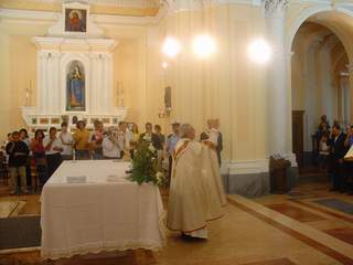 Benedizione alla fine della processione